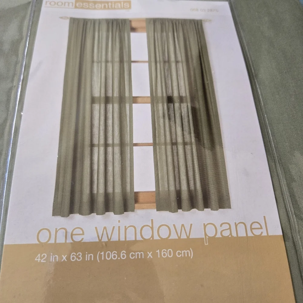 Sage Green Window Panel Set, 42